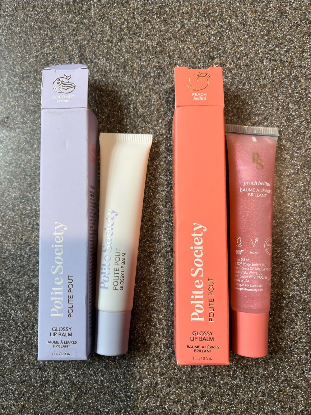 Polite Pout Glossy Lip Balm - Peach Bellini